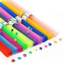 发光许愿瓶 - 可折叠塑料星星吸管和幸运星折纸套装 - 彩色 - 查看 5