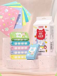 彩色招财猫印花湿巾，便携式学生湿巾包，清洁湿巾 - 多色 - 查看 9