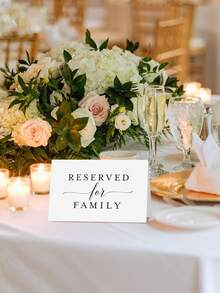 10/20/30pcs 6"X8" Coated Paper Placecards, Suitable For Home, Wedding, Anniversary, Birthday Party, Graduation Ceremony And Other Occasions, Minimalist Modern Design - White - View 8