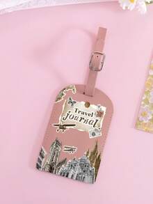 1 Stück leichter und strapazierfähiger PU Gepäckanhänger, geeignet für Reisekoffer, Rucksack, Kreuzfahrttasche, Rucksack-Zubehör, ideal für Bordkarten, unverzichtbar für Herbstreisen und die Rückkehr zur Schule - Muster E - Übersicht 14