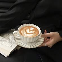 Ceramic Japanese Coffee Cup And Saucer Set, Suitable Breakfast, Tea Party, Afternoon Tea, Garden, Restaurant, Etc., Can Be Used Multiple Purposes In Summer And Winter - White - View 9