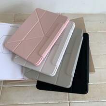 Ốp bảo vệ máy tính bảng 3 trong 1 tối giản, màu trơn, có nam châm, dễ thương, tương thích với Apple iPad thế hệ thứ 11, iPad Pro phiên bản mới 2025, iPad thế hệ thứ 10, iPad Air 7/6, 11 inch, có khe cắm bút cảm ứng, chống cong vênh, ốp bảo vệ máy tính bảng thời trang dành cho nữ. - Nhiều màu - Xem 10