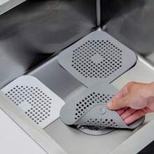 硅胶排水盖，厨房水槽防堵塞过滤贴纸，浴室排水口毛发收集器，过滤网 - 家居必备，厨房用品，厨房配件，厨房工具 - 彩色 - 查看 1