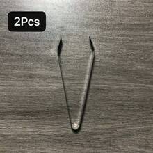 1 Set Stainless Steel Straight & Bent Tweezers, Poultry Feather Plucker, Fish Bone Tweezers, Hotel Supplies Fish Bone Tweezers, Poultry Plucker, Garlic Peeler, Vegetable Peeler, Multi-Function Stainless Steel Clamps, Kitchen Tools - Silver - View 14