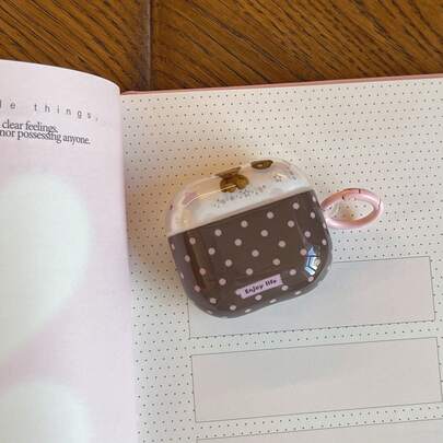 Vintage Brown Polka Dot Protective Case Compatible With Apple Bluetooth Earphones 1/2/3/4/Pro/Pro2/Pro3, Slim Fit Earphone Cover, Anti-Drop Earphone Protective Case