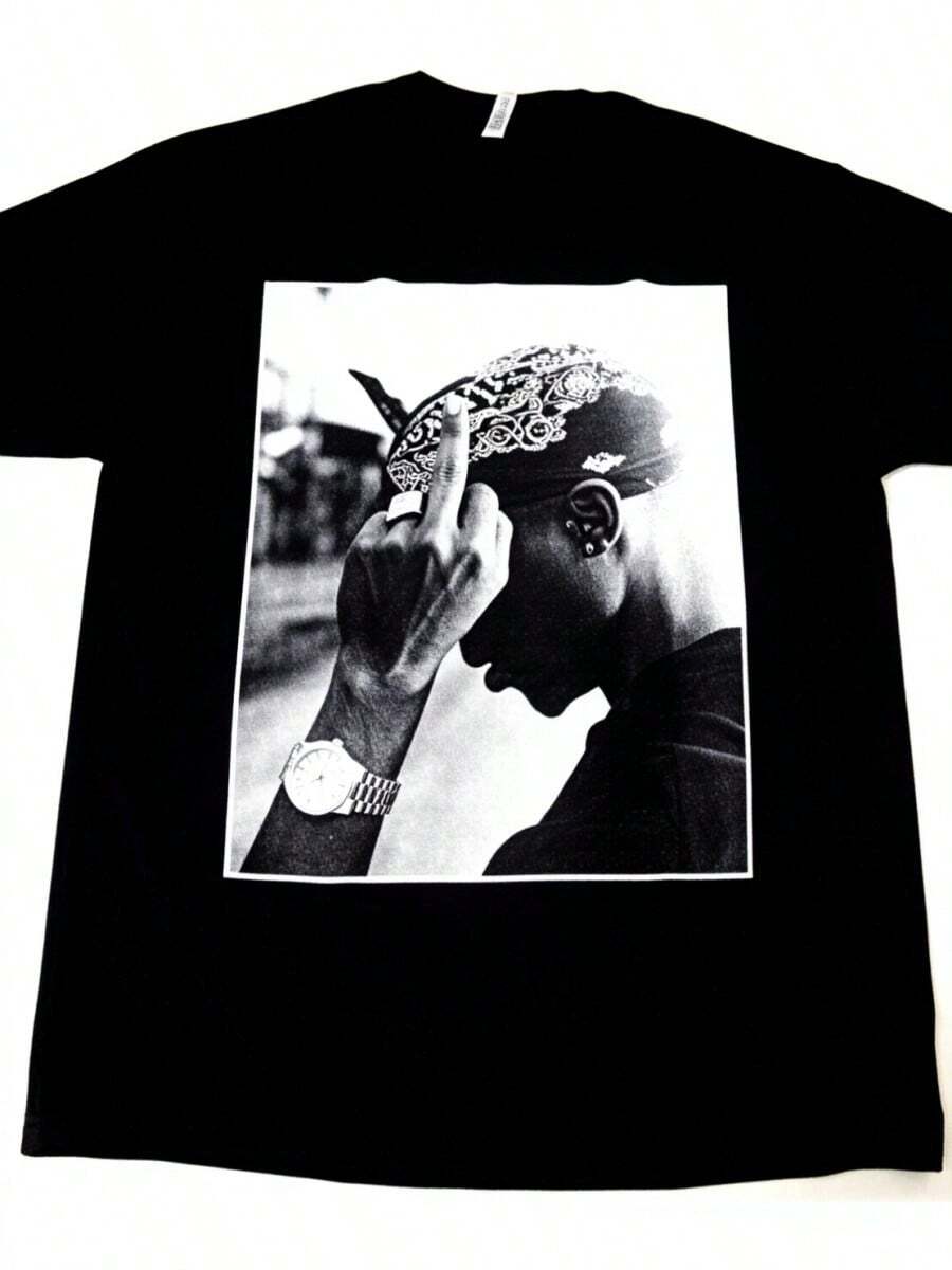 2026 The Tupacs Shakur T-Shirt Will Be On Saless   The New Pure Cotton T-Shirt For Adults By The American Hip-Hop Rapper 2PACs Music2 - màu đen - Xem 1