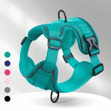 猫咪散步背带采用柔软的猫咪主题面料，可调节的猫咪背带带有反光条，透气的猫咪背心适合户外散步 - 彩色 - 查看 4