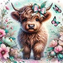 1pc/2pcs/3pcs Highland Cow & Floral Pattern Heat Transfer Stickers, DIY Iron-On Patches, Suitable For T-Shirt Making, Pillow Decor, Backpacks, Cushions, Pants, Sofa Covers, Waterproof & Fade Resistant - L+S - View 2
