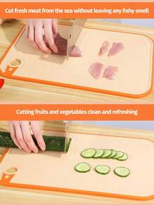 1/3PCS Plastic Cutting Board Set Thickened Cutting Board Cutting Meat Board Kitchen Preparation Board Cooked Food, Raw Food Separation Household Fruit Cutting Board Preparation Board Plastic Cutting Board, Kitchen Supplies - Multicolor - View 4