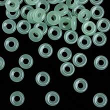 20/30/50pcs,10/12/16mm,Glass,Imitation Jade,Big Hole,Loose Beads,DIY,For Necklace,Earrings,Jewelry Making Accessories,Handmade Supplies - 淺綠色 - 查看 2