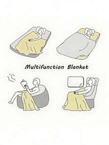 Like Nastya Throw Blanket Sofa Throw 'S Soft Plaid Blankets#Color_Olive Brown,Size_100X130CM - màu đen - Xem 2