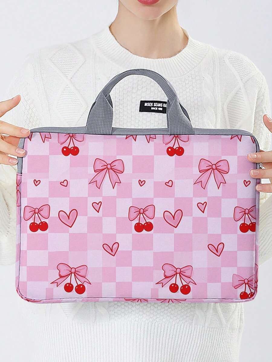 Valentine's Day Funny Pattern Printed Laptop Sleeve, Laptop Fabric Cover Accessories, Soft Laptop Sleeve, Soft Laptop Cover, Laptop Cover, Tablet Cover, Pouch, Laptop Zipper, Computer Cover, School & Business Office - Multicolor - View 1