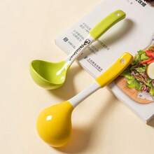 陶瓷汤匙，家用拉面勺，饮汤搅拌粥勺，长柄深圆头可爱高品质 - 黃色 - 查看 6