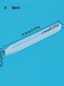 Set de 3 moldes de resina, que incluye molde de silicona con forma de bolígrafo, molde de resina epoxi, molde para colada de resina, adecuado para manualidades de resina DIY (Recambio de bolígrafo no incluido) - Blanco - Ver 13