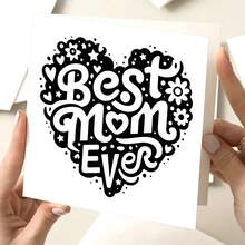 1pc Funny "Best Mom Ever" Greeting Card With Envelope, Heartfelt Mother's Day Card For Mom, Birthday Card, Thank You Card, Birthday & Mother's Day Gift From Daughter & Son - A - View 3