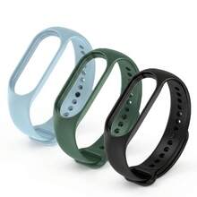 3条装男女通用纯色TPU表带，适用于小米手环3/4/6/5/7/8/9/10，也适用于小米手环7/6/5/4/3，硅胶腕带表带适用于小米手环5/6/7 - 彩色 - 查看 9