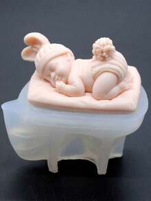 1个婴儿硅胶模具，用于DIY环氧树脂浇铸礼品/肥皂蜡烛制作 - 嬰兒趴睡款 - 查看 10