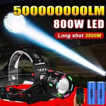 High Brightness Long Range LED Headlamp, Adjustable Zoom Headlight Flashlight Searchlight Suitable For Camping Fishing - With 18650 Battery - View 7
