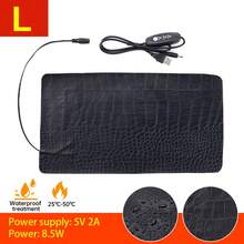 USB Pet Heating Pad Water Resistant Reptile Incubator Heating Pad Three Adjustable Temperatures Leather Winter Warm Waterproof - L - View 2