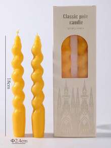 Bộ 2 nến thơm hình xoắn ốc dài 18CM (7.08in), làm thủ công từ sáp đậu nành tự nhiên, không khói và cháy lâu, kiểu dáng lãng mạn châu Âu, lý tưởng cho trang trí nhà cửa, bày biện bàn ăn, tạo không khí ấm cúng cho bữa tối dưới ánh nến, trang trí đám cưới, tiệc tùng, tiệc chiêu đãi, quà tặng trị liệu bằng hương thơm, quà tặng unisex. Cũng thích hợp cho dã ngoại ngoài trời và chiếu sáng khẩn cấp (có nhiều màu sắc). - A - Xem 10