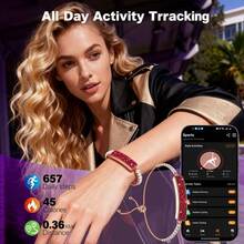 SENBONO Elegant Ladies Smart Bracelet, 5ATM Waterproof, Sleep & Fitness Tracker, Ladies Smart Bracelet With Sleep Monitoring, Activity Tracking, Compatible With IOS And Android, Perfect Gift - Multicolor - View 4