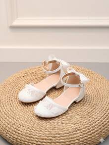 1 Pair New Fashion Elegant Lace-Up High Heels For Big Girls, Comfortable Daily Wear Shoes For Female Students, Suitable For Performance, Ballet Dance, Wedding, Party, Christmas Princess Shoes - White - View 8