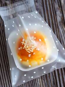 100pcs Transparent Self-Adhesive Cookie Bags, Candy Bags, Wax Paper Bags, White Polka Dot Cookie Bags, For Packaging Cookies, Candies, DIY Clear Packaging Bags, Plastic Pastry Bags, Baking Cookie Decorative Packaging Bags, Suitable For Party Gifts, Candies, Cookies, Chocolates And More. - Multicolor - View 10