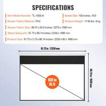 Manual Pull Down Projector Screen, 100 Inch 16:9 4K 1080 HD Retractable Projector Screen, Auto-Locking Portable Projection Screen, Portable Projector Movie Screen For Family Home Office Theater - Manual Pull-down 100 Inch - View 7
