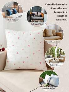 1 pieza Funda de almohada con estampado de flores de cerezo, suave y cómoda, cierre de sobre, adecuada para decoración del hogar, sofá, dormitorio, dormitorio universitario, lavable a máquina (no incluye relleno de almohada) - Multicolor - Ver 4