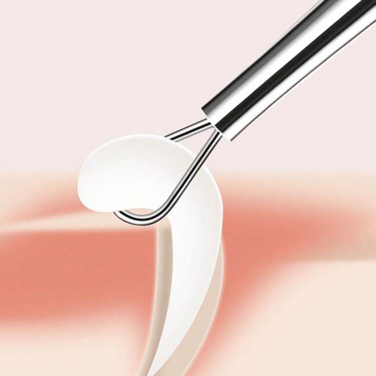 1pc Stainless Steel Blackhead Remover, Pimple Acne Extractor, Face Care Pore Cleansing Tool - Multicolor - View 7
