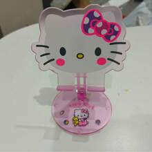 SANRIO 1个可爱小猫咪可调节折叠亚克力桌面手机支架，多功能平板电脑和手机支架（略有色差） - 彩色 - 查看 4