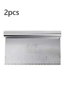 2/4件套不锈钢蛋糕切片器烘焙工具，带尺子和刮刀 - 采用加厚不锈钢制成，经久耐用，不易变形 - 适用于厨房、面包店、酒店、学校和DIY项目 - 彩色 - 查看 13