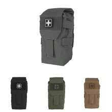 1pc Micro Trauma Now Pouch, Tactical IFAK Medical Kit MOLLE Compatible, Rapid Deployment First Aid Pouch (Empty), Emergency Medical Bag For Combat Training, Nylon - Multicolor - View 2