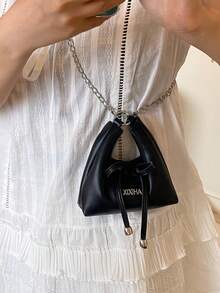 1个青少年斜挎包，便携式马卡龙色，外出必备，包含耳机盒、口红盒、零钱包 - 蝴蝶結 - 查看 6