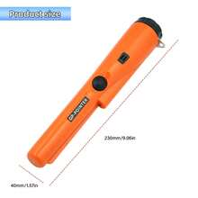 Detector de metales de mano con alta sensibilidad, diseño impermeable IP68, capacidad de detección de 360°, diseñado para la búsqueda de tesoros. Incluye indicador LED, zumbador y alarma de vibración. - Naranja - Ver 4