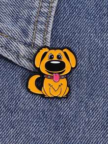 1枚金毛犬珐琅徽章 动漫电影胸针 翻领徽章 卡通可爱狗狗动物饰品 朋友礼物 - 彩色 - 查看 7