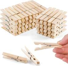 30 Piece Wooden Clothespins Set 2 9 Inch Laundry Clips For Clothesline Rust Resistant Drying Clips For Home Decor - Wooden - View 10