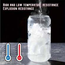 24pcs/Set Glass Cups With Lids And Straws, 16oz Glass Coffee Mugs, Iced Coffee Glasses With Lids And Straws, Suitable For Family Gatherings, Parties, Weddings And Mother's Day Gifts - Clear - View 8