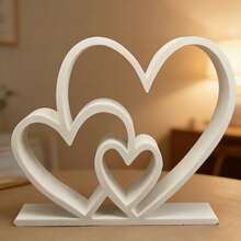 1pc 3D Printed Love Statue Home Decoration Statue Interior Decoration Ideal Gift - 白色 - 查看 6