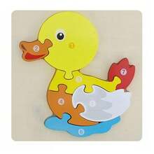 OISE ART STORE Puzzle 3d Blocchi Legno Forma Di Papera Educativo Colorato Gioco Bambini Animali - - Multicolore - Visualizzare 1