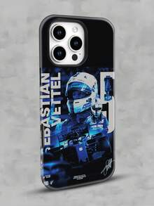 Selected F1 Sebastian Vettel Printed All Inclusive Mixed Color Phone Case Suitable For IPhone17PRO MAX/17 AIR/15ProMax/16PROMAX/GalaxyS22/S23/S24/S23 Plus/S24 Ultra/S25/A15/A33/A23  A Must-Have For Daily Commuting - Anti Fading, Immaculate, Holy Mother's Day, Independence Day Gift, Valentine's Day, Birthday Gift For Family And Friends. - White - View 2