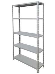 5-Shelf Adjustable Steel Shelf 25x77cm 25kg Multipurpose Various Colors - 灰色 - 查看 7