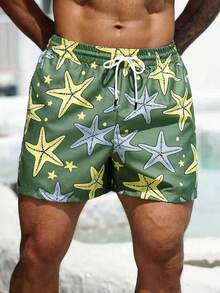 Men's Quick Dry Casual Loose Fit Bermuda Shorts - Green - View 3