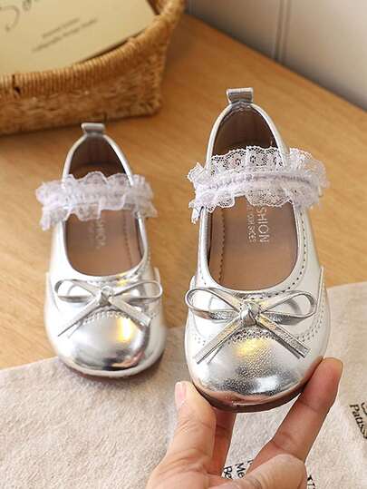 1双女童可爱公主平底鞋，幼儿软底魔术贴防滑多功能真皮鞋，简约时尚玛丽珍鞋，适合休闲、上学、居家穿着，春夏秋季皆宜