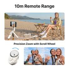 TELESIN TELEISN Mini Magnetic Smart Phone ZOOM Remote Control Selfie Stick Tripod For Iphone 17 16 15 14 13 Pro Promax Smart Phone Holder Wireless Remote Control Selfie Stick - Only Selfie Stick - View 4