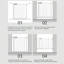 zxxabisign  De  para s y Perro Blanco Rea para Mascotas Sin Peraciones Barandal para Escaleras para Gato Anco Expande 83-123 Facil De Montar 123x78perro trepa escalera - como en la foto - Ver 8