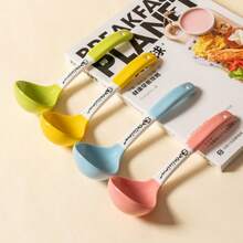 陶瓷汤匙，家用拉面勺，饮汤搅拌粥勺，长柄深圆头可爱高品质 - 黃色 - 查看 4