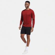 5 Pack Men's Long Sleeve T Shirts Workout Tops For Men Moisture Wicking UPF SPF Sun Protection Tee Shirts Absorbs Sweat Breathable Sports Tops Energetic Multi-Color Workout T Shirts Casual For Football Gym Running Sports - 彩色 - 查看 3