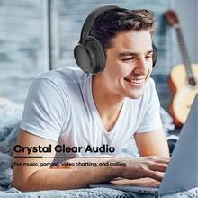 REMAX 降噪无线耳机，轻盈舒适，配备蛋白皮耳罩、可调节头带、40mm驱动单元带来沉浸式音效、3种EQ模式、19小时续航时间及有线模式，运动耳机，游戏耳机 - RB-100HB - 查看 8