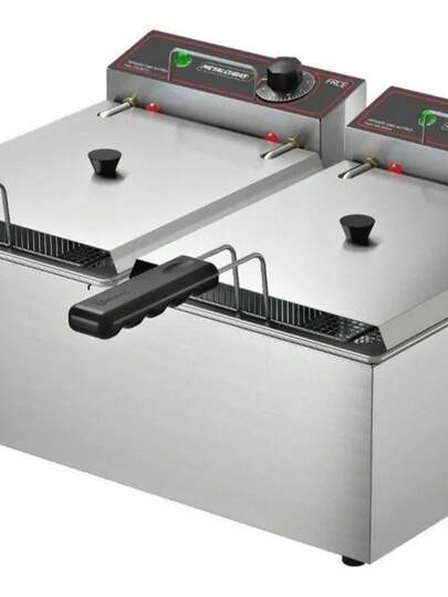 Fritadeira Elétrica Industrial Metalcubas FRCE-10 2 Cubas 10 Litros Inox
